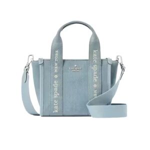 Kate Spade Kip Denim Mini Tote Bag In Blue Multi KL066